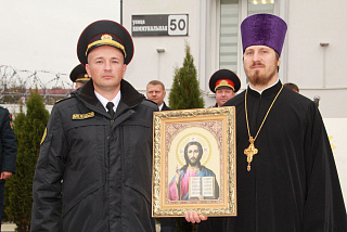 Священнослужитель принял участие в торжественном открытии обновленного здания отделения Департамента охраны в г.Петриков