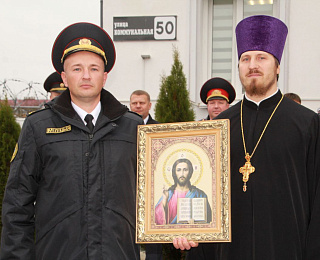 Священнослужитель принял участие в торжественном открытии обновленного здания отделения Департамента охраны в г.Петриков