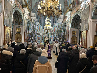 Епископ Леонид совершил молебен для делегации от Туровской епархии в XXXIII Международных Рождественских чтениях