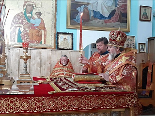 Епископ Леонид совершил Божественную литургию за тяжело болящих