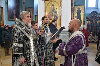 Епископ Леонид возглавил Пассию в кафедральном соборе г. Мозыря