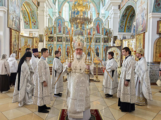 Преображение Господне: праздничное Богослужение архиерейским чином в главном храме епархии