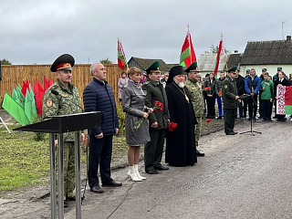Епископ Леонид принял участие в открытии Памятного знака в честь воинов-пограничников третьей Букчанской пограничной комендатуры