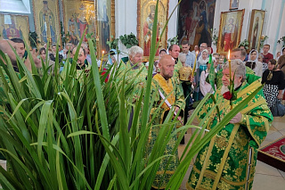 Служение Архипастыря в канун праздника Пятидесятницы