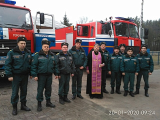 Священнослужитель совершил освящение техники ПАСП в аг. Горочичи