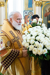 Поздравительный адрес членов Синода Белорусской Православной Церкви Патриаршему Экзарху всея Беларуси, по случаю Дня тезоименитства