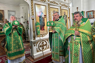 В день памяти преподобного Сергия Радонежского епископ Леонид посетил с архипастырским визитом одноименный приход в г. Мозыре